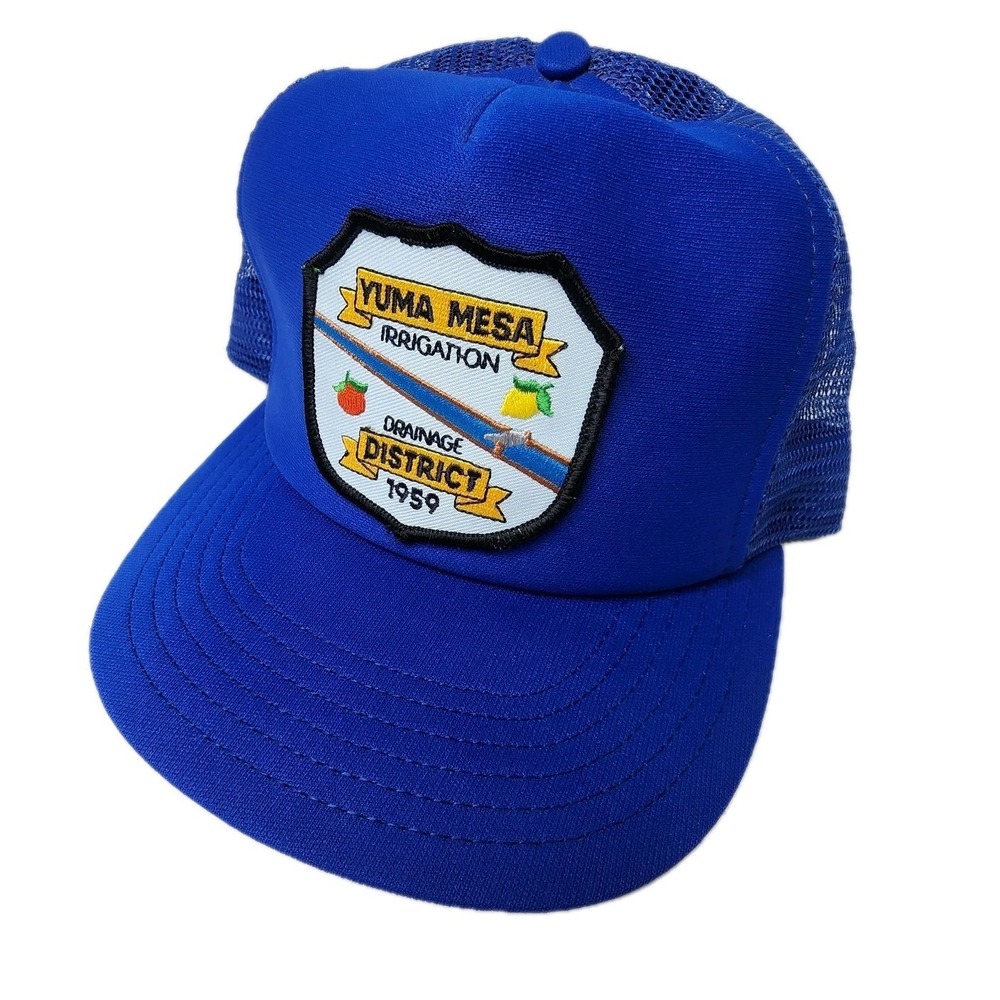 Vintage Yuma Mesa Irrigation District Snapback Baseball Trucker Hat Blue USA